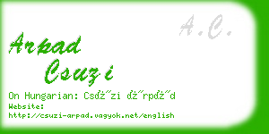 arpad csuzi business card